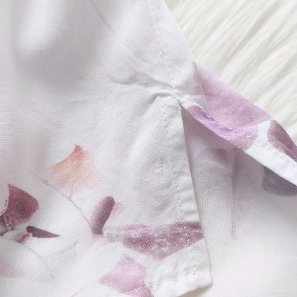 Sam & Lavi Floral Blossom Print Button Up Blouse Top M - Picture 10 of 11